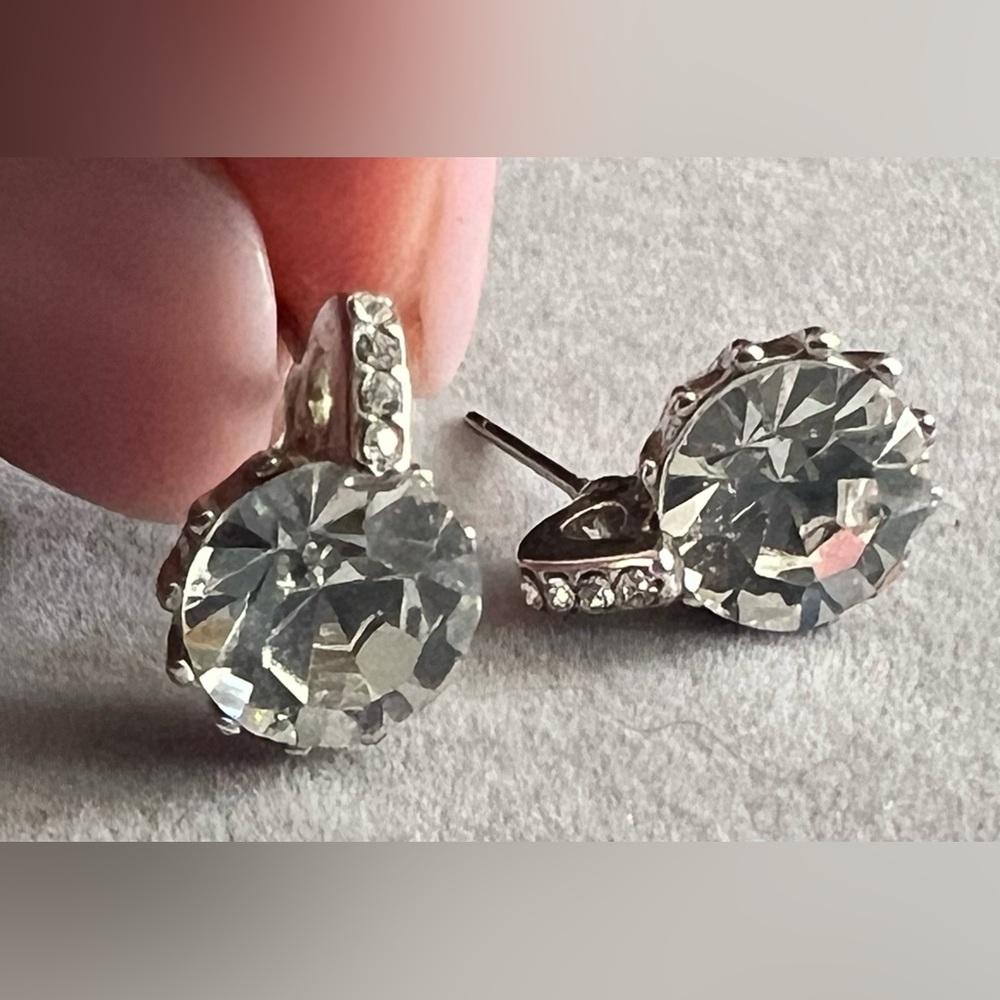 Stunning CZ silver holiday earrings